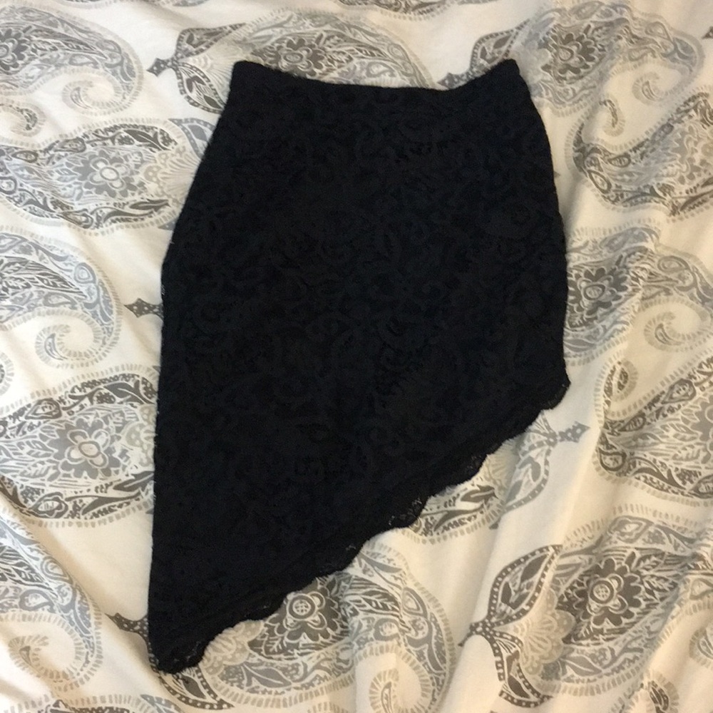 Black lace skirt